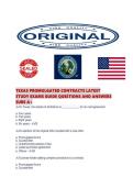 TEXAS PROMULGATED CONTRACTS LATEST STUDY EXAMS GUIDE QUESTIONS AND ANSWERS SUR