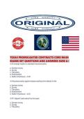 TEXAS PROMULGATED CONTRACTS CORE MAIN EXAMS SET QUESTIONS AND ANSWERS SURE