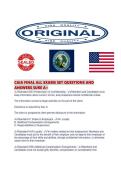 CAIA FINAL ALL EXAMS SET QUESTIONS AND ANSWERS SURE