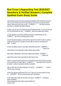 Red Cross Lifeguarding Test 2026&sol;2027 Questions & Verified Answers &vert; Complete Updated Exam Study Guide