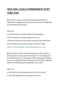 4006 FINAL EXAM COMPREHENSIVE STUDY &NewLine;GUIDE 2026