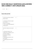 ECON 300 EXAM 1 QUESTIONS AND ANSWERS 100&percnt; CORRECT &vert; NEW UPDATE 2026