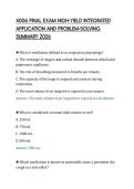 4006 FINAL EXAM HIGH-YIELD INTEGRATED &NewLine;APPLICATION AND PROBLEM-SOLVING &NewLine;SUMMARY 2026