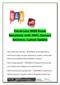 FISCAL LAW EXAM COMPLETE PACKAGE DEAL