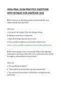 4006 FINAL EXAM PRACTICE QUESTIONS &NewLine;WITH DETAILED EXPLANATIONS 2026 