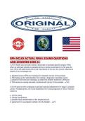 BPH NCLEX ACTUAL FINAL EXAMS QUESTIONS AND ANSWERS SURE 