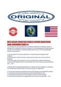 BPH NCLEX UPDATED FINALS PAPER QUESTIONS AND ANSWERS SURE 