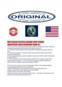 BPH NCLEX ACTUAL EXAMS TEST PAPER QUESTIONS AND ANSWERS SURE