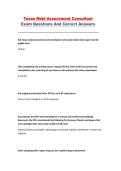 Texas Mold Assessment Consultant Exam Questions and Correct Answers
