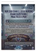 NUR 3300 Exam 3 &vert; &lpar;2026&rpar; Nursing Exam Questions &vert; Practice II &lpar;PDF&rpar;
