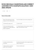 ECON 300 EXAM 3 QUESTIONS AND CORRECT ANSWERS WITH COMPLETE SOLUTION &vert; NEW 2026 UPDATE