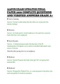 AAFCS EXAM UPDATED FINAL &NewLine;PAPER 2026 COMPLETE QUESTIONS &NewLine;AND VERIFIED ANSWERS GRADE A&plus; &NewLine;