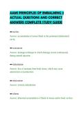 AAMI PRINCIPLES OF EMBALMING 3 &NewLine;ACTUAL QUESTIONS AND CORRECT &NewLine;ANSWERS COMPLETE STUDY GUIDE