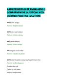 AAMI PRINCIPLES OF EMBALMING 3 &NewLine;COMPREHENSIVE QUESTIONS WITH &NewLine;VERIFIED PRACTICE SOLUTIONS
