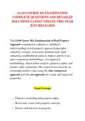 IAAO COURSE 101 EXAMINATION &NewLine;COMPLETE QUESTIONS AND DETAILED &NewLine;SOLUTIONS LATEST UPDATE THIS YEAR &NewLine;JUST RELEASED 
