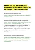 ABA 622 PRE TEST MIDTERM ACTUAL &NewLine;EXAM PAPER 2026 COMPLETE QUESTIONS &NewLine;AND CORRECT ANSWERS GRADED A&plus; 