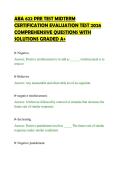 ABA 622 PRE TEST MIDTERM &NewLine;CERTIFICATION EVALUATION TEST 2026 &NewLine;COMPREHENSIVE QUESTIONS WITH &NewLine;SOLUTIONS GRADED A&plus; 