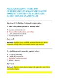 ARIZONA BUILDING INSPECTOR CERTIFICATION EXAM QUESTIONS WITH CORRECT ANSWERS AND RATIONALES LATEST 2025-2026 EXAM UPDATE