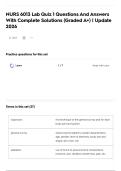 NURS 6013 Lab Quiz 1 Questions And Answers With Complete Solutions &lpar;Graded A&plus;&rpar; &vert; Update 2026