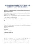 ARM 400 EXAM 2026&sol;2027 QUESTIONS AND CORRECT ANSWERS GRADED A&plus;