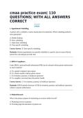 cmaa practice exam&vert; 110 QUESTIONS&vert; WITH ALL ANSWERS CORRECT