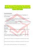 NR 507 Advanced Pathophysiology Neurobiological Alterations and Depressive Disorders Questions and Answers 2026 Update