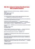 BIO 163 - Endocrine System Smartbook Exam With Complete Solutions