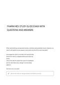 Pharm Hesi Study Guide 100 Verified Questions with Standards-Based Explanations