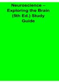 Neuroscience Exploring the Brain 5th Edition Study Guide 2025&sol; 2026 Key Concepts Brain Function Nervous System and Cognitive Neuroscience Review Notes