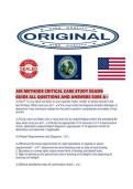 AIR METHODS CRITICAL CARE STUDY EXAMS GUIDE ALL QUESTIONS AND ANSWERS SURE