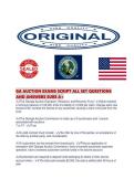 GA AUCTION EXAMS SCRIPT ALL SET QUESTIONS AND ANSWERS SURE