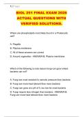 BIOL 251 FINAL EXAM 2026 &NewLine;ACTUAL QUESTIONS WITH &NewLine;VERIFIED SOLUTIONS&period; 