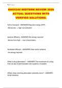 NSG5240 MIDTERM REVIEW 2026 &NewLine;ACTUAL QUESTIONS WITH &NewLine;VERIFIED SOLUTIONS&period;