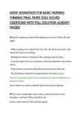 DAVIS ADVANTAGE FOR BASIC NURSING&NewLine;THINKING FINAL PAPER 2026 SOLVED&NewLine;QUESTIONS WITH FULL SOLUTION ALREADY&NewLine;PASSED&NewLine;