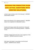 NSG6998 PRE-PREDICTOR EXAM &NewLine;2026 ACTUAL QUESTIONS WITH &NewLine;VERIFIED SOLUTIONS&period; 