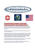 FTCE EXCEPTIONAL STUDENT LATEST EXAM&NewLine;UPDATED QUESTIONS AND ANSWERS SURE A&plus;