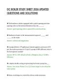 DC BOILER STUDY SHEET 2026 UPDATED&NewLine;QUESTIONS AND SOLUTIONS&NewLine;