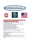 WASHINGTON MPJE EVALUATION 2026 EXAMS ALL QUESTIONS AND ANSWERS SURE