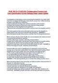 NUR 166 Ch 12 &lpar;NCLEX&rpar;&colon; Collaborative Practice And Care Coordination Across Settings Exam Latest Update