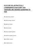 DCCC BIO 150 LAB PRACTICAL 2&NewLine;COMPREHENSIVE EXAM SCRIPT 2026&NewLine;QUESTIONS AND ANSWERS GUARANTEED TO&NewLine;PASS