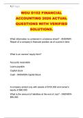 WGU D102 FINANCIAL &NewLine;ACCOUNTING 2026 ACTUAL &NewLine;QUESTIONS WITH VERIFIED &NewLine;SOLUTIONS&period;
