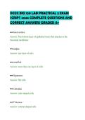 DCCC BIO 150 LAB PRACTICAL 2 EXAM&NewLine;SCRIPT 2026 COMPLETE QUESTIONS AND&NewLine;CORRECT ANSWERS GRADED A&plus;