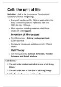 Class notes Biology  
