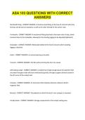 ASA 103 QUESTIONS WITH CORRECT ANSWERS