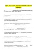 ASA 103 Exam Questions with Correct Answers
