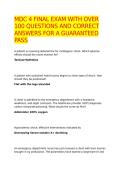 MDC 4 FINAL EXAM WITH OVER 100 QUESTIONS AND CORRECT ANSWERS FOR A GUARANTEED PASS 