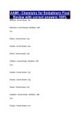 AAMI - Chemistry for Embalmers Final Review with correct answers 100&percnt;&NewLine;