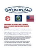IMSA SIGNAL TECHNICIAN LEVEL 1 UPDATED EXAM ACTUAL ALL QUESTIONS AND ANSWERS