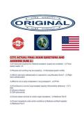 CCTC ACTUAL FINAL EXAM QUESTIONS AND ANSWERS SURE 