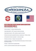CCTC UPDATED STUDY EXAMS GUIDE QUESTIONS AND ANSWERS SURE